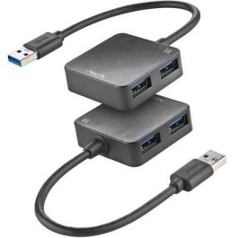 NGS IHUB3.0Tiny/ IHUB3.0TINY - Hub USB 3.0 de 4 Puertos, Alta Velocidad 5Gbps, Compatible USB 3.0/2.0/1.1 para PC/MAC