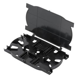 Digitus LWL Cassette de Empalme de Fibra Óptica para 24 Fusiones, 24 Piezas, Negro (100 x 170 x 10 mm)