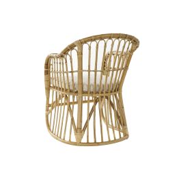 DKD Home Decor Sillón Balinés Ratán Marrón Claro 72 x 83 x 62 cm Hecho a Mano
