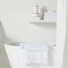 Today TOD3574641275525 Cortina Ducha Diseño Gofres Blanca Poliéster 180x200cm 12 ganchos Utility