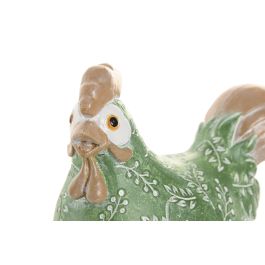 DKD Home Decor Figura Decorativa Gallina Verde Resina 8 x 15 x 15.5 cm
