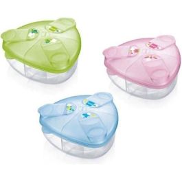 MAM Bote Dosificador Leche en Polvo con Forma Triangular, 3 Dosis, Hermético a Prueba de Fugas, Ultraplano y Ligero para Viaje