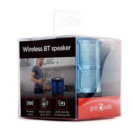 Gembird SPK-BT-08-B Altavoz Monofónico Portátil Inalámbrico Bluetooth 3W Negro Azul para Fiestas con Lector MicroSD Precio: 7.88999981. SKU: B1JFRKG8DE
