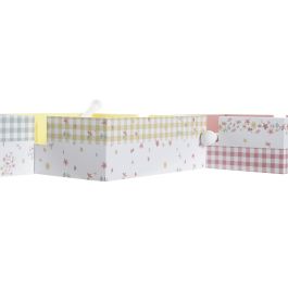 DKD Home Decor Servilletero Vichy Sweet 18 x 6 x 22 cm Verde Rojo (3 Unidades) Shabby