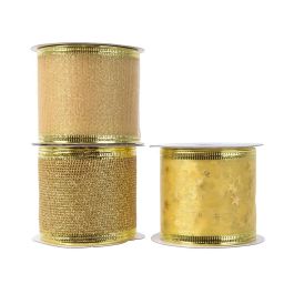 Decoris Cinta Decorativa Navideña con Brillo Dorado 6 cm x 2,7 m (3 Modelos) Precio: 2.50000036. SKU: B14G7PBJDD