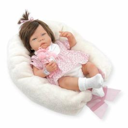 Berjuan ref: 18214-24 Muñeca Reborn sin mecanismo, vestido de flores, con pelo, 50 cm Berjuan ref: 18214-24 Muñeca Reborn sin mecanismo, vestido de flores, con pelo, 50 cm