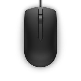 Dell MS116 Ratón Óptico con Cable 1000 DPI Negro Ambidextro, 2 Botones, USB Tipo A para Oficina