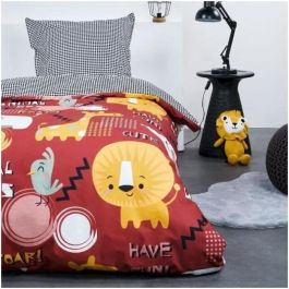 Set de cama - Today Happy - 140x200 cm - 1 persona - Algodón estampado de animales