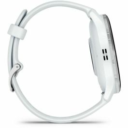 Reloj GPS conectado - GARMIN - Venu 3 - WiFi - 35,4 mm (1.4) - Acero plateado, caja blanca y correa de silicona blanca