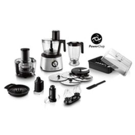Philips HR7778/00 Procesador de Alimentos 6 en 1, 1300 W, 3,4 L, Acero Inoxidable, Tecnología PowerChop, Recipiente 3,4 L y Batidora 2,2 L