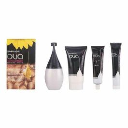 Garnier Olia #8.31 Coloración Permanente Sin Amoniaco Rubio Miel. Con Aceites Florales, cubre canas, cuida cabello y cuero cabelludo. 1 unidad.