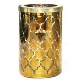 DKD Home Decor Portavela Navidad Moderna Cristal y Metal Dorado 10x10x15 cm Precio: 4.87146. SKU: B1HENC5SGL