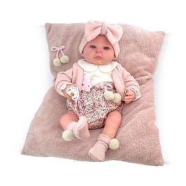 Reborn chaqueta rosa palo y pololo flores mecanismo besistos y almohada rosa maquillaje: 8501-24 50 cm Reborn chaqueta rosa palo y pololo flores mecanismo besistos y almohada rosa maquillaje: 8501-24 50 cm