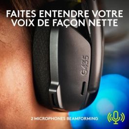 Auriculares inalámbricos para juegos Logitech - G435 LIGHTSPEED - NEGRO - Bluetooth liviano con micrófono incorporado para Dolby Atmos, PC, PS4, PS5, Mobile