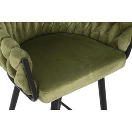 DKD Home Decor Taburete Moderno Verde Negro 58 x 101 x 53 cm