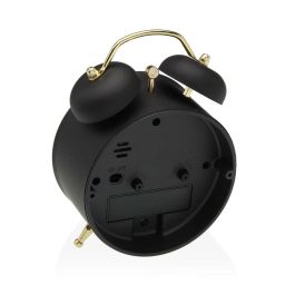 Reloj-Despertador Versa Negro Metal 5,4 x 13,5 x 9,7 cm Reloj-Despertador Versa Negro Metal 5,4 x 13,5 x 9,7 cm