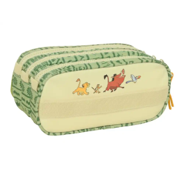 Portatodo Triple Mufasa Verde Beige 21,5 x 10 x 8 cm