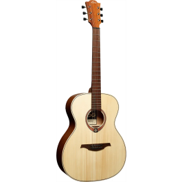 LAG Guitarra Acústica Lâg Auditorium Tramontane 70 - Natural, Folk, Abeto Engelmann Macizo, Caoba, Satinado