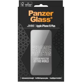 PanzerGlass Ceramic Protection f. iPhone 15 Plus Ultra-Wide F. Vidrio Templado Resistente a Rayones y Golpes