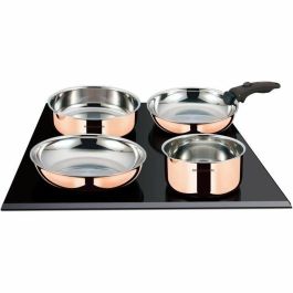 Arthur Martin AM516GT Batería de Cocina de 6 Piezas, Tecnología 3 Capas Triple Acción, Apta para Todas las Fuentes de Calor, Inducción Incluida