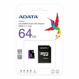 Tarjeta de Memoria Micro SD con Adaptador Adata CLASS10 64 GB Precio: 7.49999987. SKU: B18DFKBNT3