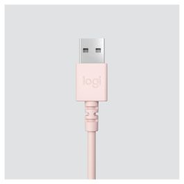 Logitech H390 Auriculares con Micrófono con Cancelación de Ruido, USB-A, Supraaurales, Diadema, Color Rosa