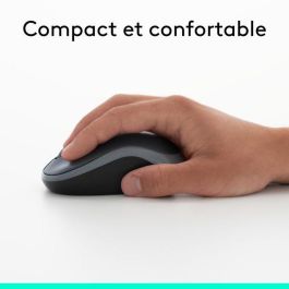 Logitech M185 Ratón Inalámbrico RF Plug & Play con Nano Receptor USB, Diseño Ergonómico, Batería hasta 1 Año, Gris