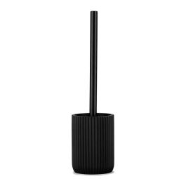 Andrea House Escobillero de baño resina negro mate Ø9,5x36cm