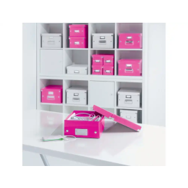 Leitz Caja de almacenamiento Click&Store mediana, fucsia, 281x200x369 mm