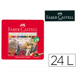 Faber-Castell Ecolápices de Colores Caja Metálica 24 Colores Surtidos Mina Suave Certificado FSC Precio: 12.50000059. SKU: B1EAHVCKQD