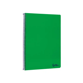 Liderpapel Cuaderno espiral A4 Smart, tapa blanda, 80 hojas, 75gr, rayado horizontal con margen, color verde