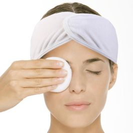 Cosmetic Club Diadema Banda de Maquillaje con Cierre de Velcro Ajustable para Limpieza y Aplicación de Maquillaje, Colores Surtidos Rosa y Blanco