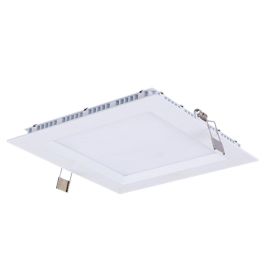 Silver Downlight Led Gort Cuadrado 18W 6000K 1300lm 225x225mm Blanco