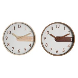 Reloj Pared Scandi DKD Home Decor Natural Marron 4.7 x 30 x 30 cm (2 Unidades) Precio: 25.4999998. SKU: B1BLJJEALT