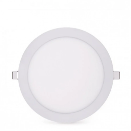 Placa LED Circular 12W 860Lm 4200K [GR-RDP09-12W-W-EP02] Estuche Personalizado 40.000H Aluminio Blanco Difusor Opalizado IP25 85-265VAC