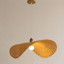 DKD Home Decor Lámpara de Techo Bambú Natural 70 x 70 x 10 cm