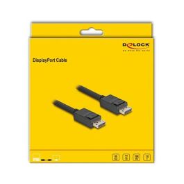 DeLOCK Cable DisplayPort 2.1 81175, 1.8m, 80 Gbps, 16K 60Hz, Resolución 15360 x 8640, Macho/Macho, Negro