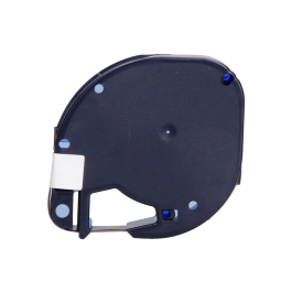 Q-connect Cinta para Rotuladora Letratag LT-100, Negro/Blanco, 12mm x 4m, Compatible con Dymo
