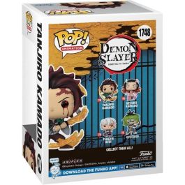 Funko Pop! 80334 Tanjiro Kamado de Demon Slayer (Kimetsu no Yaiba) ejecutando técnica Respiración Solar (Sun Breathing), aprox. 11.5cm