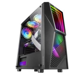 Mars Gaming MC777 Caja Ordenador ATX Semitorre Espejo Infinito ARGB con 2 Ventiladores FRGB y Ventana de Cristal Templado