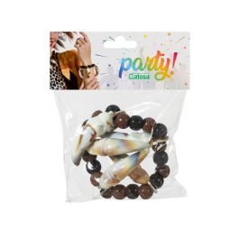 Pulsera Dientes Cavernícola Mujer Adulto para Fiestas Temáticas, Carnaval y Halloween