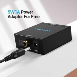 Vention BDFB0-EU Convertidor de Audio Digital a Analógico con Entrada Toslink y RCA a Salida 2x RCA