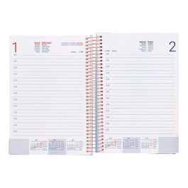 Agenda Espiral Liderpapel Gazi A4 2025 Dia Pagina Color Rosa Papel 70 gr