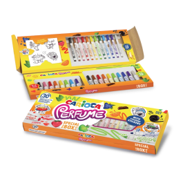 Carioca Rotulador Perfume Caja 30 Unidades Colores Surtidos Punta Cónica y Stamp