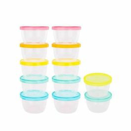 Badabulle Set de 12 tarros de almacenamiento para bebés 250ml, herméticos, graduados, aptos microondas, lavavajillas, congelador, Sin BPA, Made in France