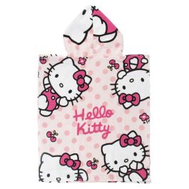 Poncho-Toalla con Capucha Hello Kitty Rosa claro 50 x 111,5 cm Poncho-Toalla con Capucha Hello Kitty Rosa claro 50 x 111,5 cm