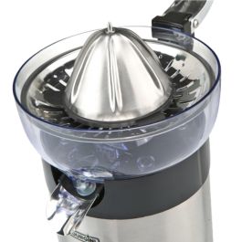Bourgini Exprimidor Semi Profesional, Cuerpo y Cono de Acero Inoxidable, Palanca Metálica, Motor 130W Potente y Silencioso, Antigoteo, Fácil de Limpiar