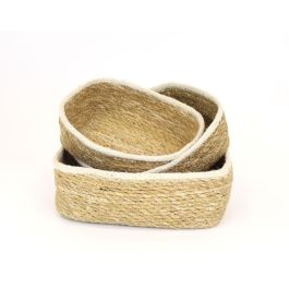 Privilege Set de 3 Cestas de Mimbre Rectangulares - 26x20 cm, 23x17 cm, 20x15 cm (4 Cajas)