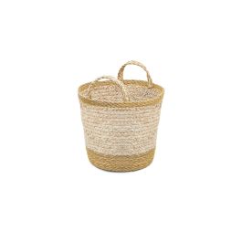 Inde Cesta Cónica Seagrass con Asas 30 cm (12 Unidades)