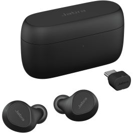 Jabra Evolve2 Buds USB-C UC Auriculares True Wireless Stereo (TWS) para Llamadas/Música, Negros con Carga Inalámbrica